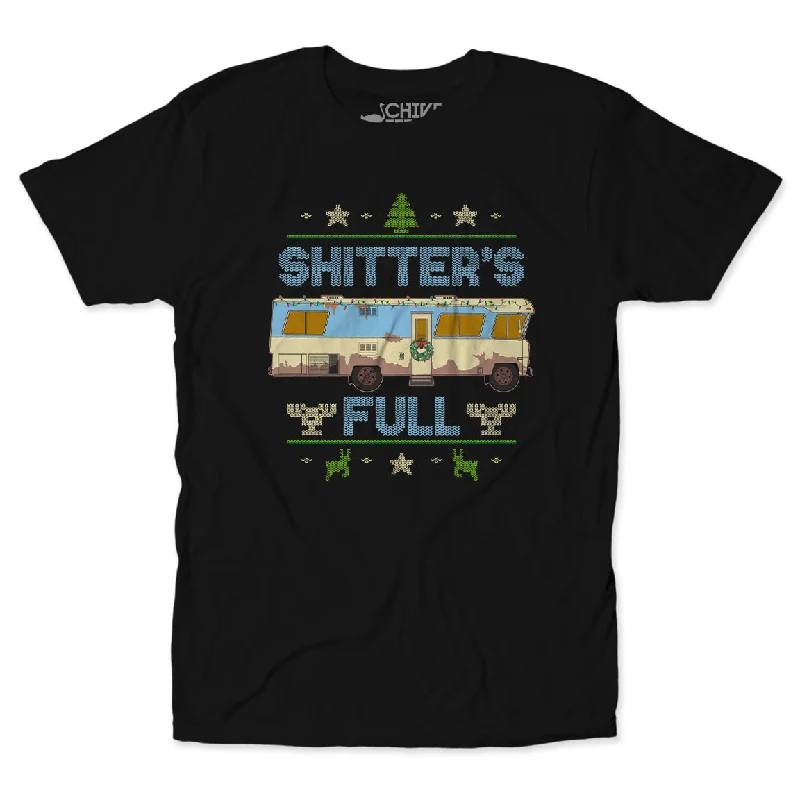 Shitter's Full Unisex Tee Zippered Front Buttoned Front Snap Front