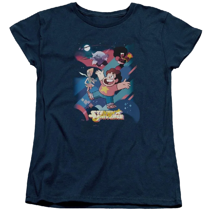 Steven Universe Group Shot Women's T-Shirt Asymmetrical Pockets Print