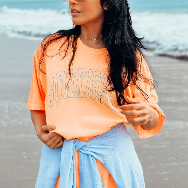 Sunkissed Tee - Neon Cantaloupe Cozy Warm Stylish