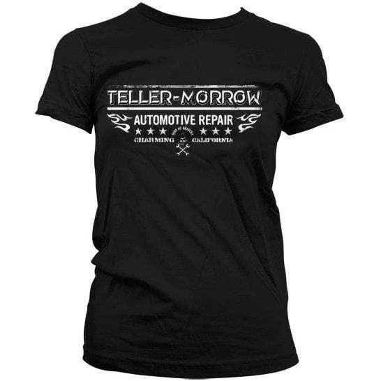 Teller Morrow Automotive Repair Shop T-Shirt for Women V-Neck T-Shirt Long Sleeve Cotton