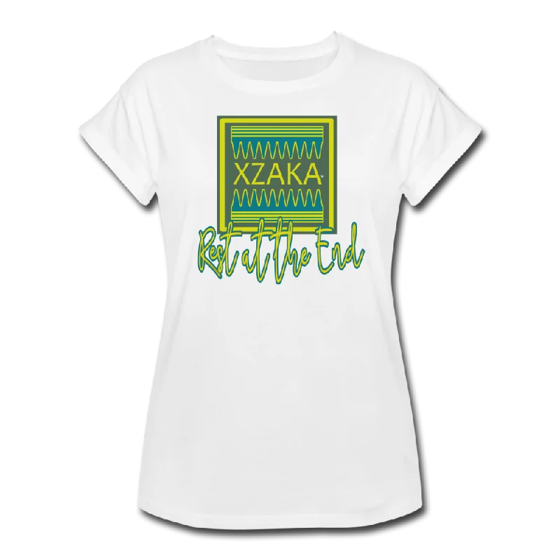 XZAKA Women "Rest At The End" T-Shirt Anti-Shrink Durable Soft